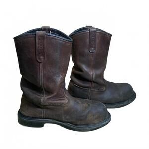 Red Wing Pecos Brown Leather Work Utility Motorcycle Boots Mens Size 12 H